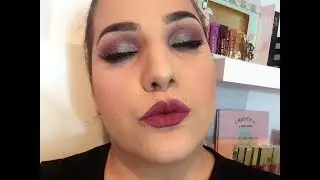 maquillaje navide&ntilde;o #3 borgo&ntilde;a y blue brown / pigmento mac blue brown