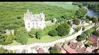 FRANCIA DESDE EL AIRE: CHATEAU DE MONTFORT, RUTA AUTOCARAVANA POR EL PERIGORD 4K