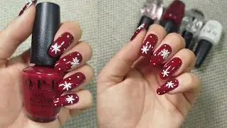 Snowflake Nails- Winter Nail Art Design 2025 | Rose Pearl