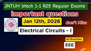 👉JNTUH R25 &ndash; Electrical Circuits-I (EEE)Unit-Wise  1-1 jan 2026 Important Questions👍👍