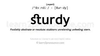 Pronunciation of Sturdy | Definition of Sturdy
