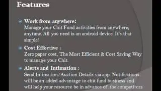 Finance Glass Organizer: Android App to manage chit fund business