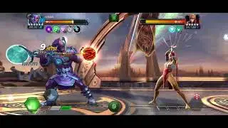 HOW to easily kill or defeat uncollected LADY DEATHSTRIKE mcoc Marvel contest of champions NALIN DEV