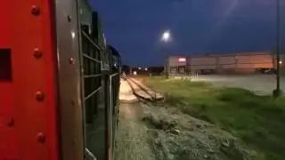 Austin Steam Train: Reverse Move Into Cedar Park Station (7-9-16)