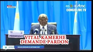 VITAL KAMERHE DEMANDE PARDON AUX DEPUTES ET A TOUT LA NATION DANS DISCOURS