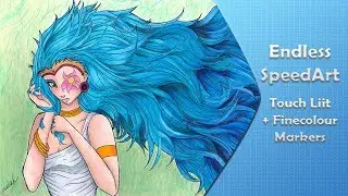 Endless Speed Art (TOUCHLIIT + Finecolour Markers) - Copic Alternative Art