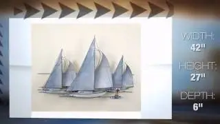 Fleet of Sailing Ships Handmade Nautical Metal Wall Art