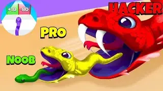 SNAKE RUN RACE - New Update! Color Math Games (Level Up Snake,Run Game) All Levels 1 to 30 