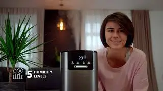 Hupro Premium Humidifier for Large Room Home Bedroom 5L Big Capacity, Top Fill Cool&Warm Air