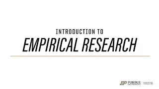 Introduction to Empirical Research