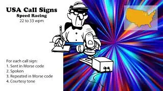 USA Call Signs - Speed Racing - 22wpm