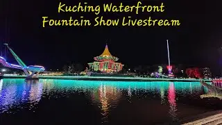 Kuching Waterfront Fountain Show Sarawak