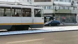 Tramvaiul V3A-93 #310 pe linia 55 la Bd Chișinău pe zăpadă 👍