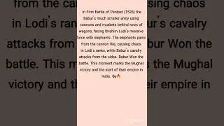 First Battle of Panipat 1526 #panipat