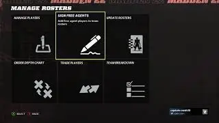 Madden 22 - edit roster