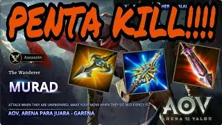 Murad Gameplay Penta Kill - Arena Of Valor - AOV Conqueror Match - Murad Build + Murad Arcana