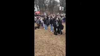 BREAKING: Hundreds of Asheville High School students walk out of class to demand a general strike