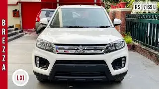 Maruti Suzuki Vitara Brezza 2022 🔥 Brezza Lxi - Base Model | Rs 7.69L | Detailed Walkaround Video!