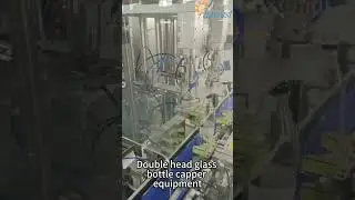 Glass Bottle Double Head Servo Capping Machine, Twin Head Screw Capper Equipment