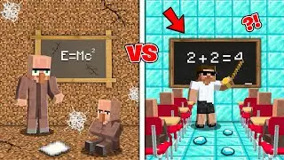 Rich School vs Poor School Build Battle Challenge in Minecraft..
