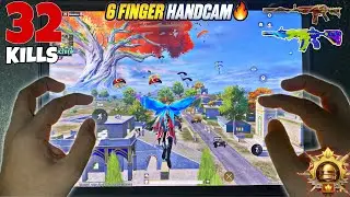 32 KILLS‼️6 FINGER GYRO HANDCAM SOLO RUSH GAMEPLAY🔥IPAD PRO | PUBGMOBILE | BGMI