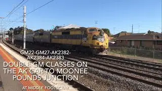 Double GM Classes On The ARTC AK Cars To Moonee Pounds Junction (MK82)