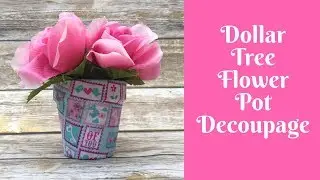 Everyday Crafting: Fabric Decoupage Dollar Tree Flower Pots