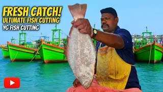 SPEED SELVAM 🔥 SOLE NAAKU Fish Cutting #kasimedufishmarketlatest #viral #trending