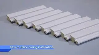 WPC Curved Wall Panel Rotating Grille Interior Decorative PVC Covering Fluted Bar Sl
