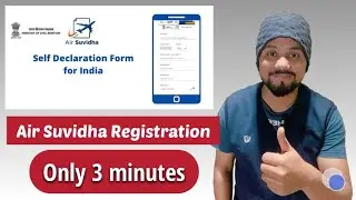 air suvidha registration hindi | how to fill self declaration form | how to upload RT pcr test