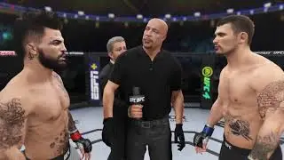 Mike Perry vs Tim Means UFC 4 Simulation (AI)