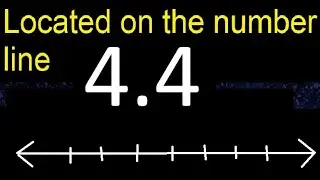 Located 4.4 on the number line 4,4 . Locating decimal numbers . represented