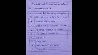 Top-10 Oil And Gas Companies In India IOC,HP,ESSAR,GAIL #shorts #education