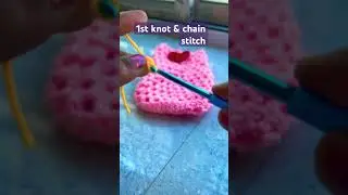 1st slip knot and chain stitch for beginners 🥰😊 #subscribe #crochet #reelsyoutobe