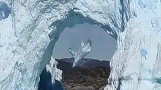 Ice melting. Iceberg melting disaster