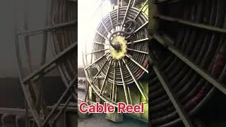 Cable reel in operation