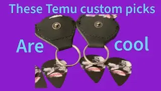 Custom picks , waffling and twanging a guitar 
