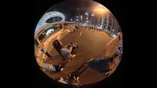 Dubai Run 2025 with tail lights show  360&deg; video Pan and Zoom