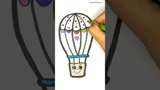 How to draw hot  air balloon #supereasydrawings #drawandfunclub #easydrawing