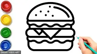 How To Draw Burger | Burger Drawing | Draw Smart