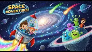 Space Adventure | Kids Cosmic Journey & Learning Story | Animagic Studio