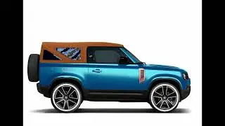 Heritage Customs convertible Land Rover Defender sketches Slideshow