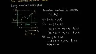 M 04 07  ** Proof of the Intermediate Value Theorem **