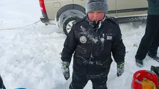 Морозный и снежный день перед крещением.