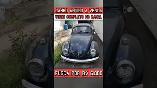 A VENDA R$ 6.000 FUSCA 74 Motor 1600 Aircooled carro antigo mec&acirc;nica funcionando Dupla Transfer&ecirc;ncia