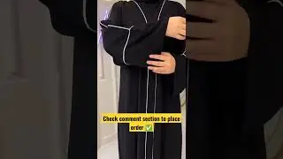 New piping abaya &bull; Huda Boutique