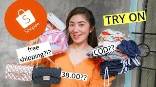 Shopee Haul 2018! (Try on Clothing, Murang bags and accessories)