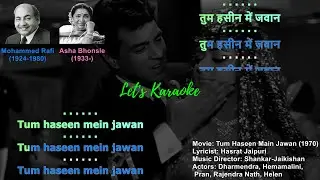 Tum Haseen Main Jawan No Vocals Karaoke #rafi #rafis #ashabhosle #asha   #shankarjaikishan
