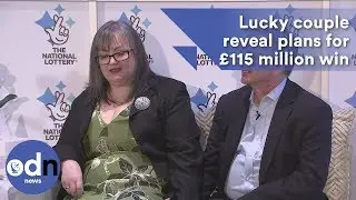 Lucky couple reveal plans for &pound;115 million win