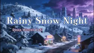 Moody Rainy Snow Night ❄️🌧️ Lofi Hip Hop for Deep Focus, Study & Relaxation | Winter Chill Vibes